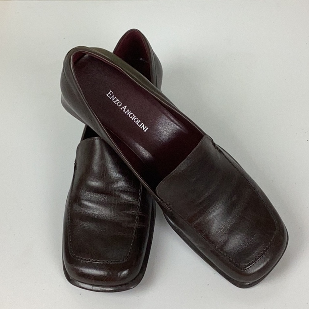 Enzo Angiolili Women’s Size 9M Leather Uppers Flexo Slip On Sole Loafers.